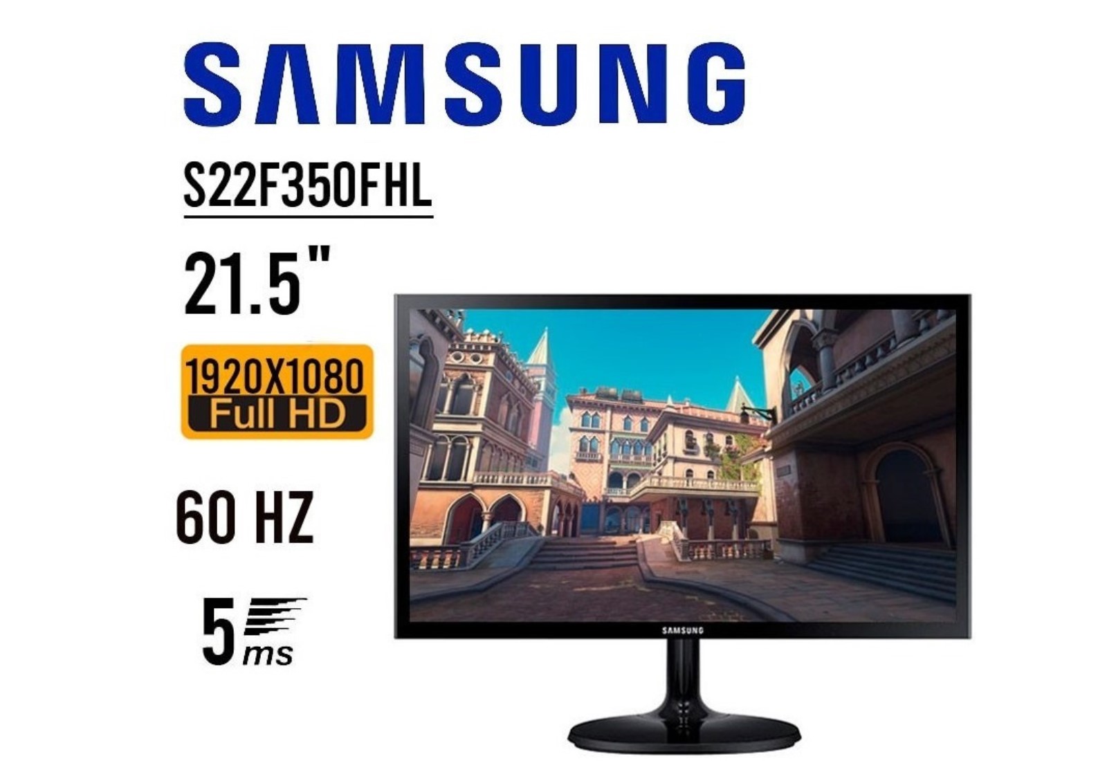 Samsung LS22F350FHLX de 22 pulgadas Full HD VGA/HDMI